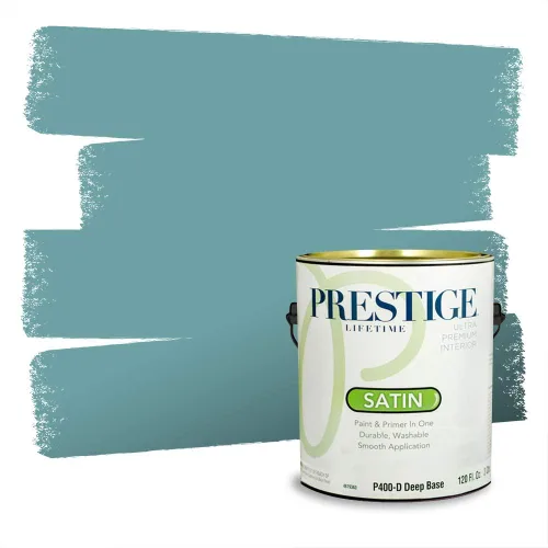 Miniatura 940 de Pintura Exterior + imprimación PRESTIGE, todo-en-uno, 1 galón, acabado mate, color comparable al Valspar* Royal Gray* VS151-Gris real