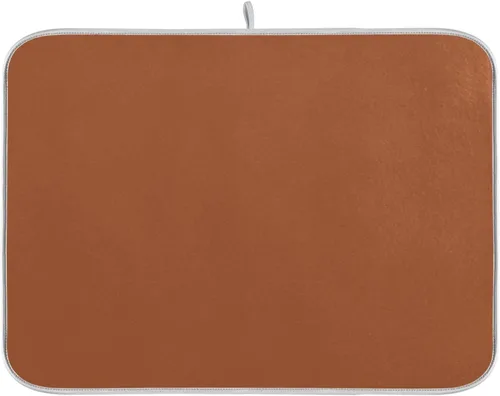 Tapete de secado de platos grande de terracota Xl para platos, accesorios de cocina, mostrador de microfibra, escurridor de platos, resistente al