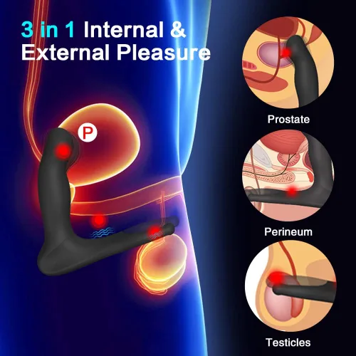 Miniatura 4 de Wiggle Motion - Masajeador de próstata anal para hombres con anillo en C, enchufe anal, juguetes sexuales masculinos para adultos, juguete sexual