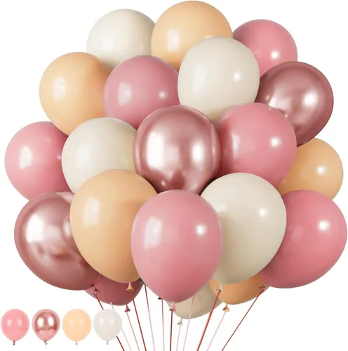 Miniatura 22 de RUBFAC 65 piezas de globos de 12 pulgadas, kit de globos rojos, negros y blancos con confeti y cintas para cumpleaños, bodas, baby shower, Negro