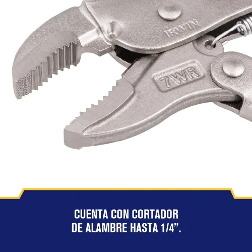 Miniatura 5 de IRWIN VISE-GRIP - Alicates de bloqueo originales con cortador de alambre, mandíbula curvada, 7 pulgadas (702L3)