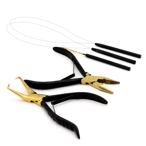 Miniatura 16 de Kit de herramientas profesionales para extensiones de cabello y cuentas, juego de alicates para quitar cuentas (4 piezas) I-Link Micro Ring Loop