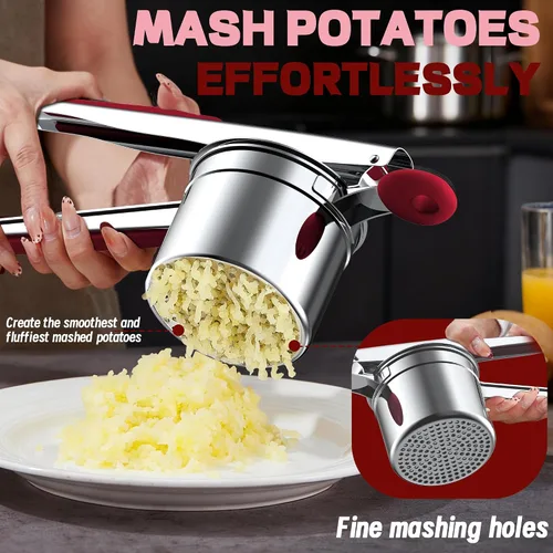 Miniatura 3 de Ricer de papas grande de 15 oz para puré de papas, resistente 18/8 de acero inoxidable para alimentos para bebés y máquina de spaetzle, herramienta