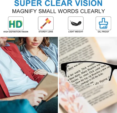 Miniatura 5 de Paquete de 4 lentes de lectura para mujeres y hombres con bisagra de resorte para lectores de media montura 1.0 1.5 2.0 2.5 3.0 3.5 4.0