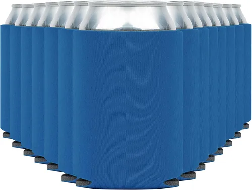 Miniatura 25 de Fundas enfriadoras de latas de cerveza en blanco (paquete de 14) fundas enfriadoras de latas de cerveza con aislamiento suave - Fundas negras lisas