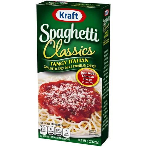 Miniatura 7 de Kraft Spaghetti Classics - Mezcla de comida de espaguetis italianos picantes, especias y queso parmesano, caja de 8 onzas