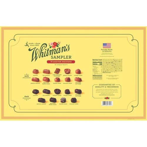 Miniatura 8 de Whitman's Sampler - Caja de regalo de chocolate surtido, 36 onzas (72 piezas)