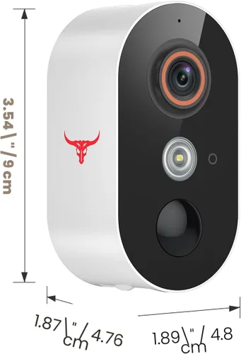 Miniatura 3 de Cámara de seguridad inalámbrica de 1080p con detección humana de IA, visión nocturna, conversación de 2 vías, almacenamiento en la nube, WiFi