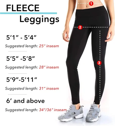 Miniatura 2 de Yogipace - Mallas térmicas impermeables con forro polar para mujer de tallas petite, regular y altas
