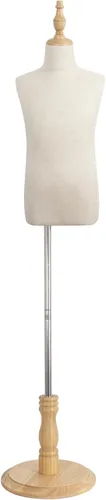 Miniatura 10 de Forma de vestido para niños con base de madera, maniquí infantil para exhibición, formas de busto corporal Maniki, 4-5 años de edad