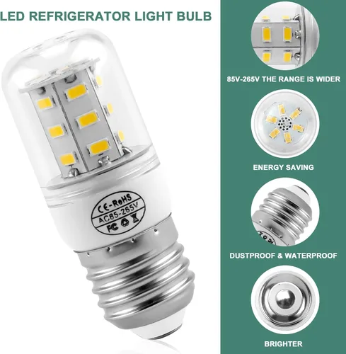 Miniatura 2 de AMI PARTS 5304511738 Bombilla para refrigerador kei d34l, bombillas LED para refrigerador de 3.5 W compatibles con bombilla frig.idaire AP6278388