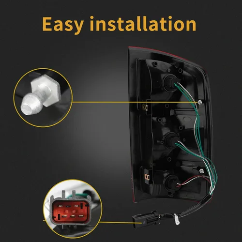 Miniatura 5 de Ensamble de luz trasera MiKaFex compatible con Dodge Ram 1500 2002-2006 2003-2006 Dodge Ram 2500 3500 Pickup luces traseras del lado del conductor