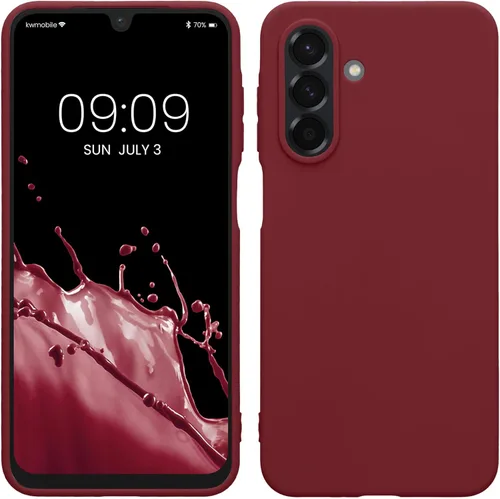 Miniatura 131 de kwmobile Funda compatible con Samsung Galaxy A23 4G / 5G - Funda de silicona TPU metálica suave y delgada - Rojo oscuro metálico