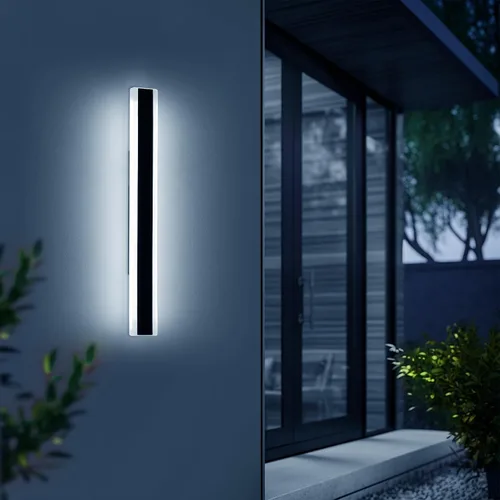 Miniatura 9 de Luces de Pared Modernas para Exterior de Casa, Apliques de Pared al Aire Libre de 23.6 Pulgadas, 3 Luces Color 3000K/4500K/6000K, Resistente al Agua