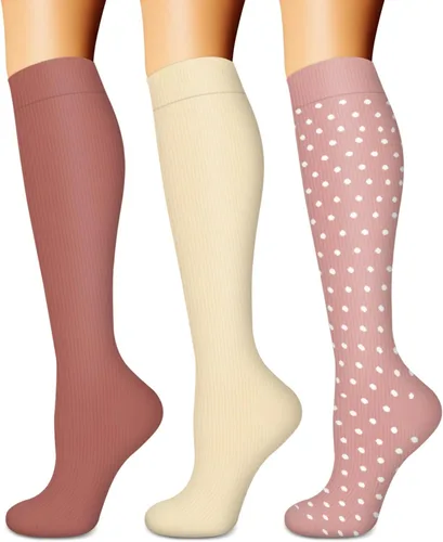 Miniatura 86 de Calcetines de compresión para mujeres y hombres (3 pares) – El mejor apoyo para enfermeras, correr, senderismo, recuperación y calcetines de vuelo