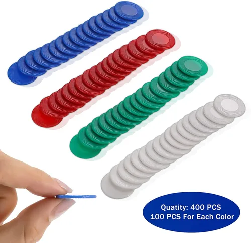 Miniatura 3 de Skylety 400 fichas de póquer de plástico Fichas de juego de 4 colores para niños jugando aprendiendo matemáticas contando juegos de bingo tarjeta