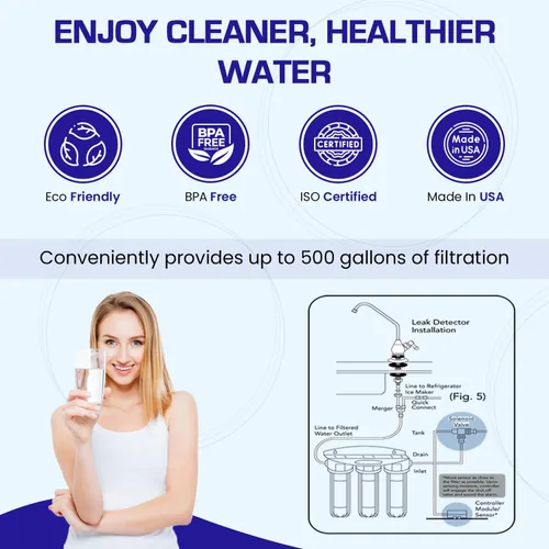 Miniatura 4 de Eliminación de arsénico + sistema inteligente de filtro de agua para debajo del fregadero