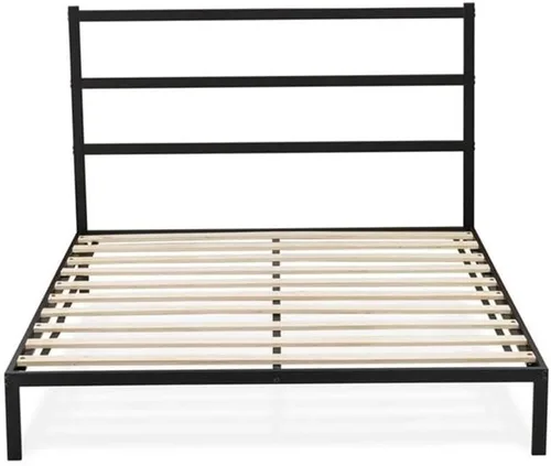 Miniatura 4 de East West Furniture FTQBBLK Fulton - Cama de plataforma Queen con 5 patas de metal, magnífica cama con recubrimiento en polvo, color negro