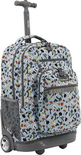 Miniatura 43 de J World Sundance Mochila Rodante para Laptop para Niñas y Niños. Mochila Escolar con Ruedas, Rombos negro, 20 pulgadas