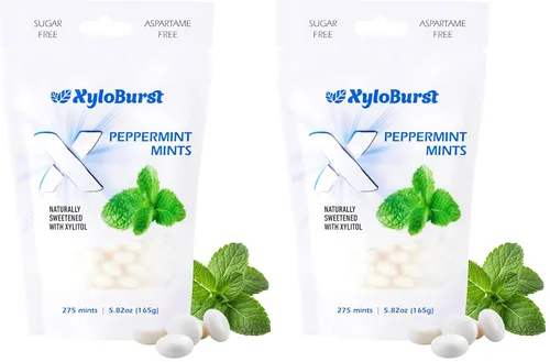 Miniatura 16 de XyloBurst - Mentas de Xilitol Menta para aliento fresco sin azúcar para la salud oral Sin gluten, veganas, aptas para keto Mentas libres