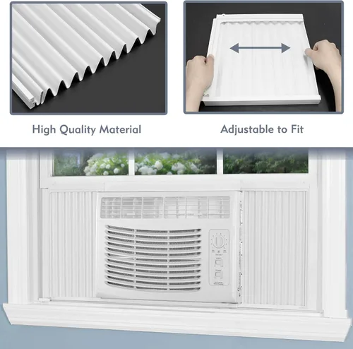 Miniatura 6 de Flamorrow Paneles laterales de aire acondicionado de ventana con marco, se adapta a aires acondicionados de ventana de 22,000 BTU, kit de relleno