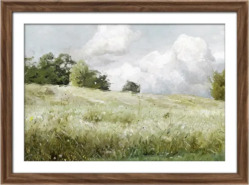 Miniatura 225 de MUDECOR Lienzo enmarcado prémium para pared, pinos nevados en bosque de invierno, ilustraciones modernas, arte contemporáneo, escénico, divertido