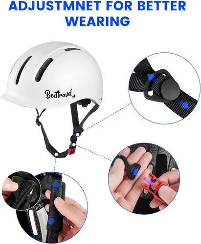 Miniatura 6 de Besttravel Casco de patineta, cascos de bicicleta de ajuste, multideporte, patinaje, longboard, casco de viaje para hombres y mujeres Large