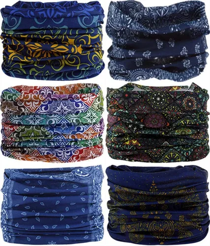 Miniatura 20 de VANCROWN - Diadema, bufanda, cinta para la cabeza, cubrebocas, bandana, para mujeres y hombres