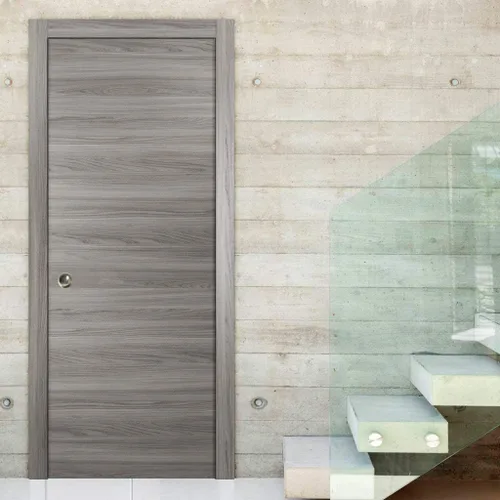 Miniatura 2 de SARTODOORS Puerta de bolsillo moderna de 24 x 80 pulgadas Planum 0010 Ginger Ash Marcos adornos tiradores herrajes para rieles Armario
