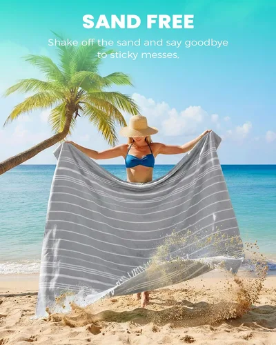 Miniatura 3 de Manta Gigante Extra Grande Fina Manta Boho Antfuny Manta de Playa Turca Toalla Jumbo Extra Grande XL XXL Grande Sobredimensionada Accesorios
