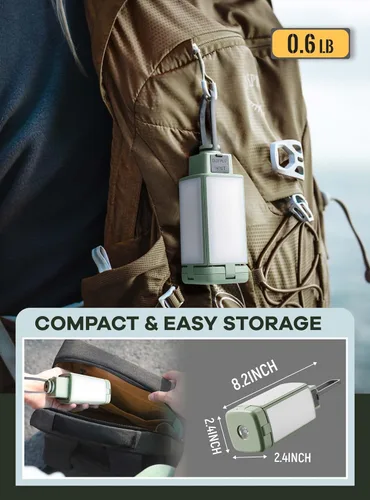 Miniatura 6 de Linterna de campamento, linterna recargable de 3 colores de temperatura, 4 modos de luz, luces de campamento plegables con 4 paneles plegables