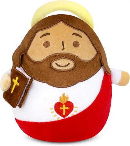 Miniatura 9 de Muñeco de peluche de Jesús, 8 pulgadas, Jesús con la Biblia, capa y Jesús te ama, juguetes de peluche Kawaii para la escuela dominical
