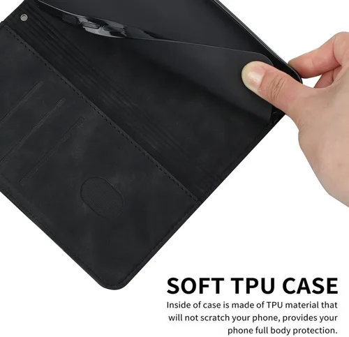 Miniatura 6 de IVY Poco X3 Funda Billetera Para Poco X3, Cartera De Atracción Magnética En Forma De S Funda De Teléfono Flip Cover (Skin Touch Feeling) Para Xiaomi