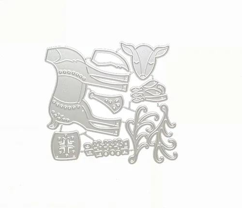 Miniatura 6 de Troqueles de metal de ciervo de Navidad para hacer tarjetas, plantillas cortadas para álbumes de recortes, álbum de fotos, papel decorativo