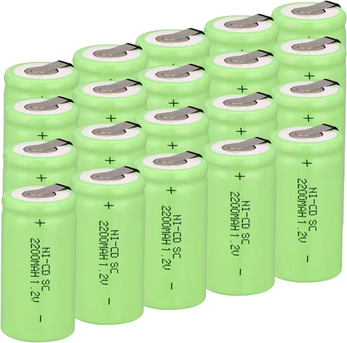 Miniatura 8 de Ni-Cd 1.2V 2200MAH Batería Recargable Sub C SC Baterías (Verde* 6)