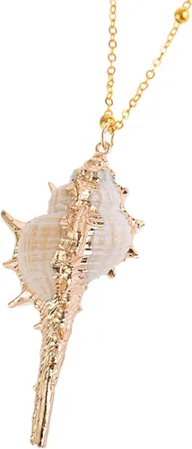 Miniatura 2 de Dcfywl731 3 piezas de collar de concha de mar para mujer, collares de playa, collar de caracola, collar de cadena de oro