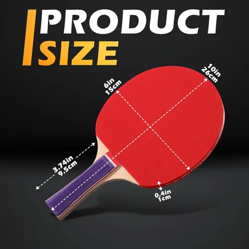 Miniatura 2 de Outus Pack de tenis de mesa portátil Combo 8 paletas y 12 pelotas con bolsa de transporte para deportes en interiores y exteriores