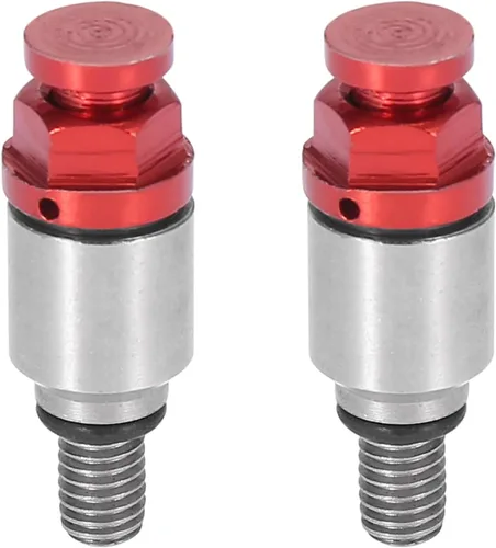 Motoforti 2 unids M5x0.8 motocicleta tornillo tenedor aire purgador válvula para Honda para Yamaha para Suzuki para Kawasaki rojo