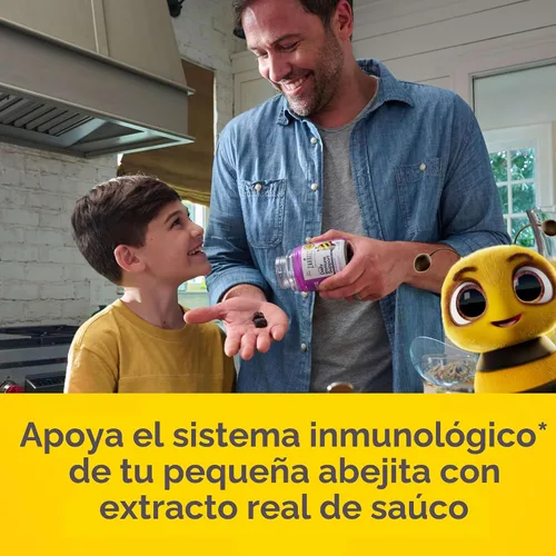 Miniatura 5 de Zarbee’s Gomitas de suplemento de apoyo inmunológico de saúco para niños, vitaminas A C D3 E y zinc, extracto de saúco, sin gluten ni gelatina, sin