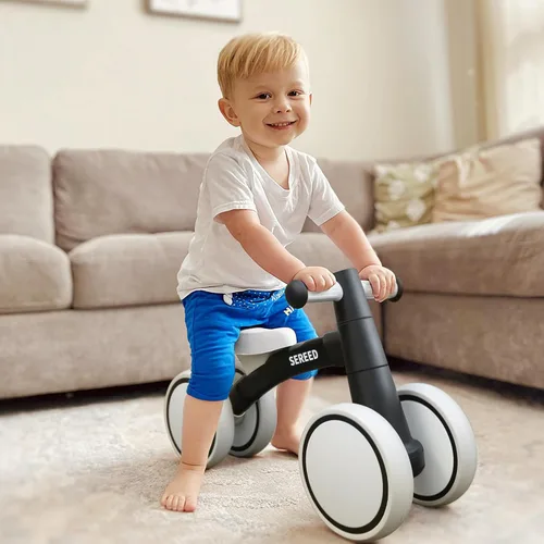 Miniatura 8 de SEREED - Bicicleta de equilibrio para bebés de 1 año, niños y niñas de 12 a 24 meses, primera bicicleta para niños de 4 ruedas, regalos de primer