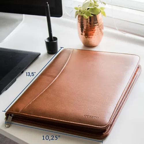 Miniatura 4 de cossini Premium con Business portafolios/portadocumentos de piel sintética cierre con cierre y el Interior 10.1 inch Tablet Sleeve