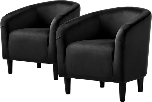 Miniatura 19 de Topeakmart Silla de barril, silla de acento de sherpa suave, silla auxiliar de club, estilo moderno, asiento profundo, sillón de barril para sala