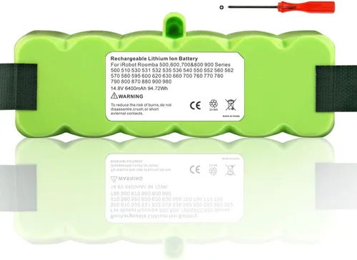 Verde para iRobot Partes de Aspirador XLife Extended Life Batería para iRobot Roomba R3 500 600 700 800 Series 530 535 540 550 560 570 580 620 630