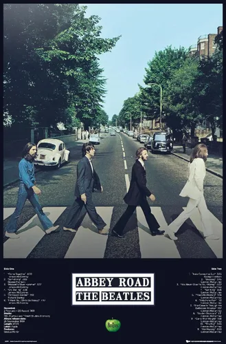 Miniatura 7 de Trends International Póster de pared de The Beatles de 24 x 36 pulgadas, álbum de la abadía, 24 x 36 pulgadas, versión enmarcada en negro