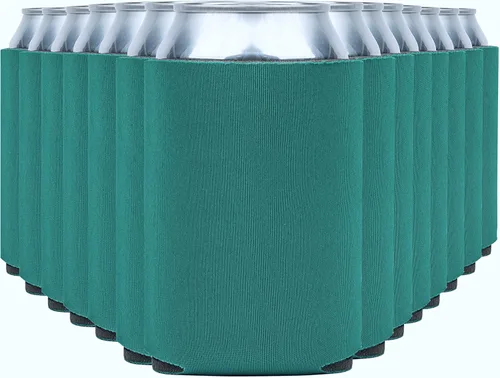 Miniatura 45 de Fundas enfriadoras de latas de cerveza en blanco (paquete de 14) fundas enfriadoras de latas de cerveza con aislamiento suave - Fundas negras lisas