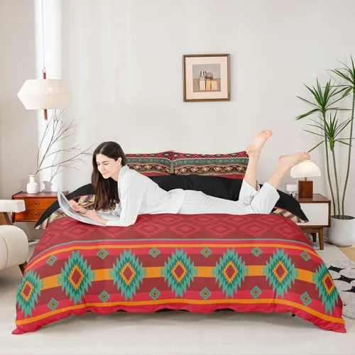 Miniatura 11 de Juego de funda de edredón geométrica negra Twin XL, juego de ropa de cama a rayas negras y blancas, moderno, suave, de lujo, de microfibra