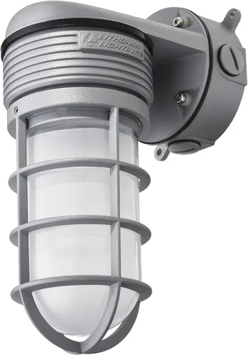 Miniatura 7 de Lithonia Lighting VC150I M12 - Aplique de luz para montaje en techo hermético al vapor incandescente, color gris, VC150I M12, 150watts, 120 volts