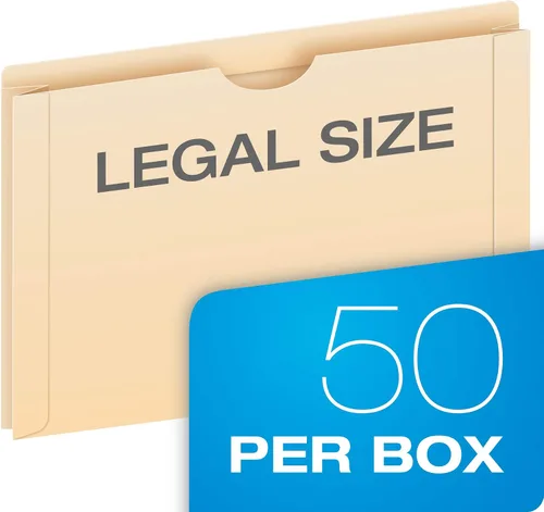 Miniatura 5 de Pendaflex Archivadores, tamaño legal, Manila, expansión de 2 pulgadas, pestañas reforzadas de corte recto con corte de pulgar, 50 por caja