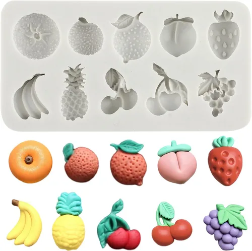 Miniatura 10 de Molde de fondant de verduras, zanahoria, tomate, coliflor, chocolate, moldes de silicona para decoración de pasteles de azúcar, decoración