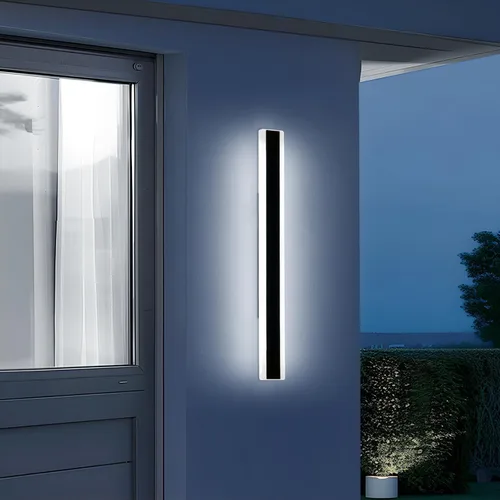 Miniatura 18 de Luces de Pared Modernas para Exterior de Casa, Apliques de Pared al Aire Libre de 23.6 Pulgadas, 3 Luces Color 3000K/4500K/6000K, Resistente al Agua